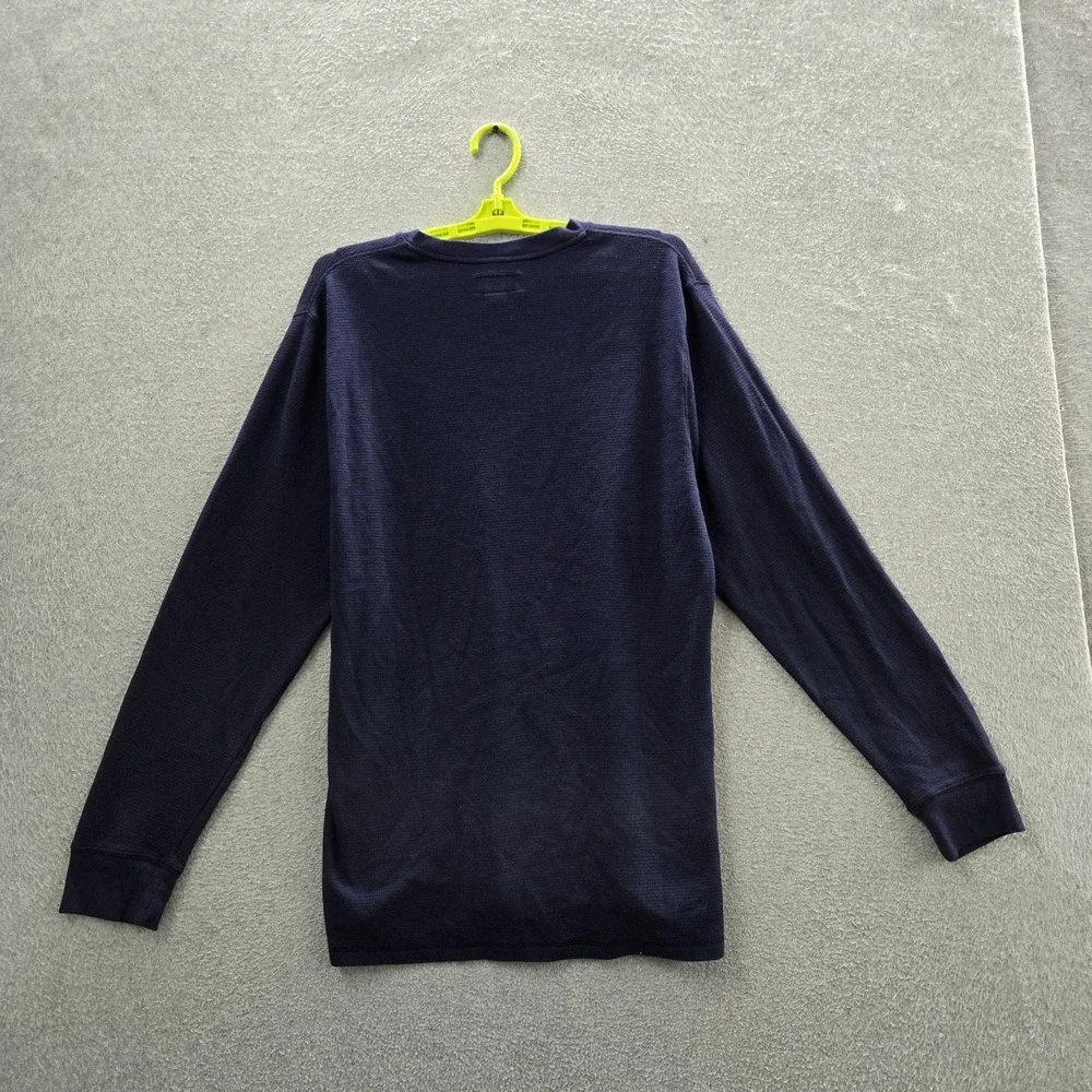 Polo Ralph Lauren Men Sleepwear L Blue Embroidered Pajama Top Waffle Knit